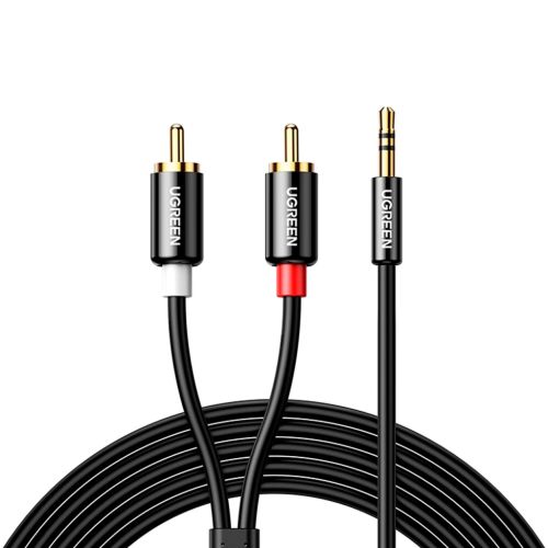 Кабель мультимедійний 3.5mm M to 2xRCA M 3.0m AV116 black Ugreen (10590)