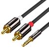 Кабель мультимедійний 3.5mm M to 2xRCA M 3.0m AV116 black Ugreen (10590) - Зображення 1
