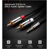 Кабель мультимедійний 3.5mm M to 2xRCA M 3.0m AV116 black Ugreen (10590) - Зображення 3