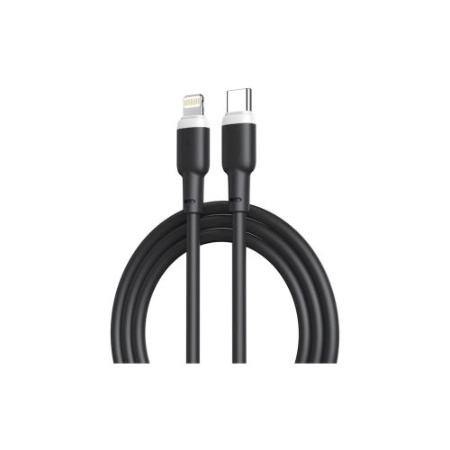Дата кабель USB-C to Lightning 1.0m 20W liquid silicone NB208A black XO (6920680826810)
