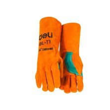 Защитные перчатки Deli Cowhide, краги сварщика 14 (EDL-T1)