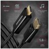 Кабель мультимедійний DisplayPort M to HDMI M 1.8m 4K30Hz black AXAGON (RVD-HI14C2) - Зображення 1