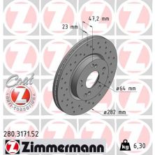 Тормозной диск ZIMMERMANN 280.3171.52
