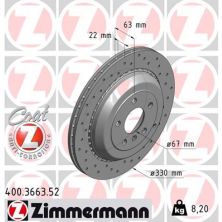 Тормозной диск ZIMMERMANN 400.3663.52