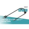 Дата кабель USB 2.0 AM to Type-C 1.0m (0.32m) spiral black Digitus (AK-300430-006-S) - Зображення 3