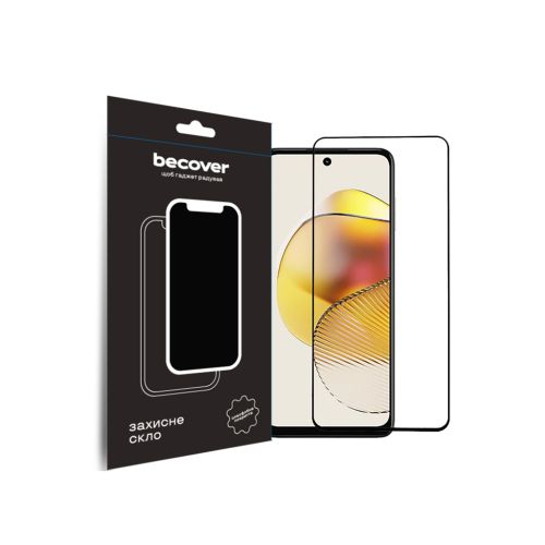 Стекло защитное BeCover Motorola Moto G73 Black (709737)