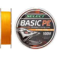 Шнур Select Basic PE 100m Помаранч 0.12mm 12lb/5.6kg (1870.27.54)