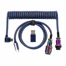 Дата кабель USB-C + USB A to USB-C 1.08m Premium Coiled Aviator blue Keychron (CAB8_KEYCHRON) Дата кабель USB-C + USB A to USB-C 1.08m Premium Coiled Aviator blue Keychron (CAB8_KEYCHRON)