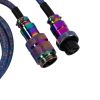 Дата кабель USB-C + USB A to USB-C 1.08m Premium Coiled Aviator blue Keychron (CAB8_KEYCHRON) - Изображение 2
