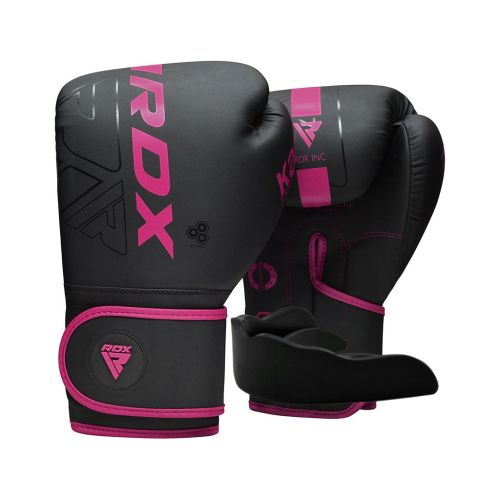 Боксерские перчатки RDX F6 Matte Pink 12 унцій (BGR-F6MP-12OZ)