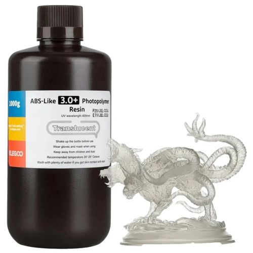 Фотополимерная смола ELEGOO Resin, ABS-like 3.0 plus 1кг, semitransparent (50.103.0212) Фотополимерная смола ELEGOO Resin, ABS-like 3.0 plus 1кг, semitransparent (50.103.0212)