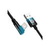 Дата кабель USB 2.0 AM to Lightning 2.0m 2.4A 90° corner black/blue Baseus (CAVP000121) - Зображення 2