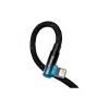 Дата кабель USB 2.0 AM to Lightning 2.0m 2.4A 90° corner black/blue Baseus (CAVP000121) - Зображення 3