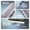 Концентратор AXAGON USB-C to 2xUSB-A + 1xUSB-C + HDMI + RJ45 + PD100W 0.15m gray (HMC-6G2L) - Изображение 2