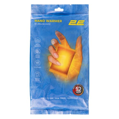 Хімічна грілка 2E для рук розмір М (95х55 мм), до 12 годин - 10 пар (2E-HW12M-PAC)
