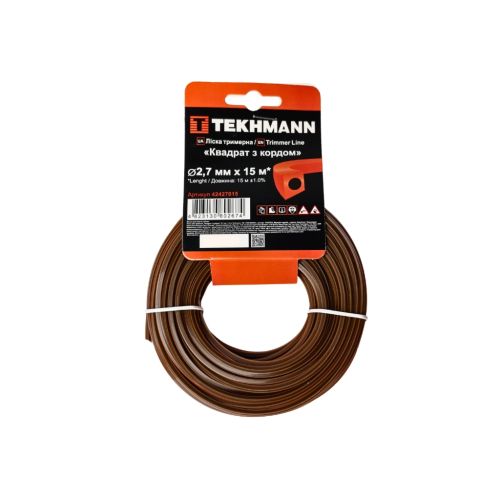 Жилка косильная Tekhmann Квадрат с кордом 2,7 мм × 15 м (42427015)