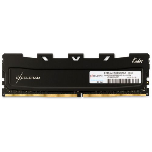 Модуль памяти для компьютера DDR4 8GB 2666 MHz Black Kudos eXceleram (EKBLACK4082618A)