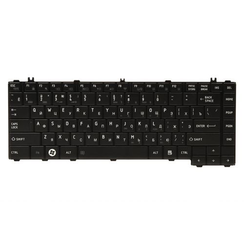 Клавиатура ноутбука PowerPlant TOSHIBA Satellite L600 черный, черный фрейм (KB311958)