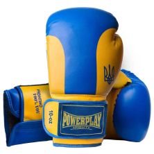 Боксерские перчатки PowerPlay 3021 Ukraine 16oz Blue/Yellow (PP_3021_16oz_Blue-Yellow)