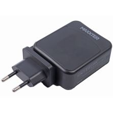 Зарядное устройство Maxxter 1USB-A + 2USB-C (PD 65W+PD 18W + QC 3.0) (WC-PD65W-01)