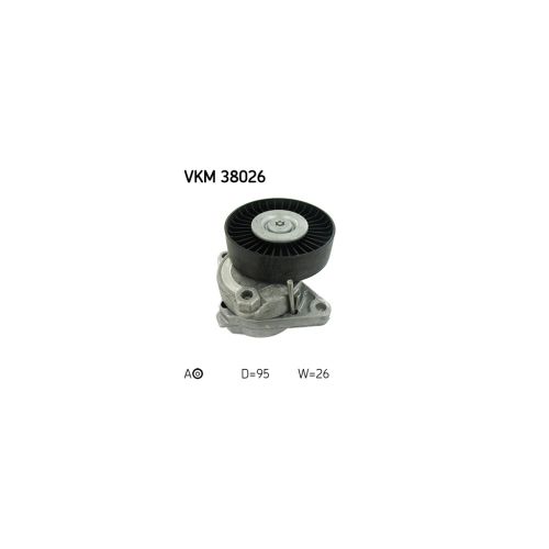 Натягувач ременя з роликом SKF VKM 38026