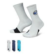 Шкарпетки Nike U Nk Ed Crew Bball 3Pr 144 DA2123-900 46-50 3 пари Світло-голубий/Синій/Бірюзовий (196153803879)