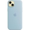 Чохол до мобільного телефона Apple iPhone 15 Plus Silicone Case with MagSafe - Light Blue,Model A3124 (MWNH3ZM/A) - Зображення 2