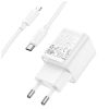 Зарядное устройство HOCO C147A Charm 1xUSB-C PD20W + 1xUSB QC3.0 + cable USB-C to Lightning White (6942007630283) - Изображение 2