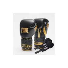Боксерские перчатки Leone GN220 DNA Black 12 унцій (GN220_Black_12oz)