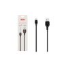 Дата кабель USB 2.0 AM to Lightning 1.0m 2.1A black XO (XO-NB-103-L-1-BK) - Изображение 1