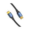 Кабель мультимедійний HDMI M to HDMI M 3.0m 8K60Hz cotton braided blue Vention (ALGLI) - Зображення 1