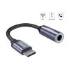 Переходник USB-C M to 3.5mm F 0.12m gray Essager (EZJE01-0G) - Изображение 1
