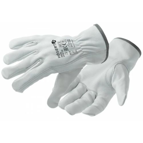Захисні рукавиці Hoegert KINZIG HT5K734-10 шкіряні білі, 10 (HT5K734-10)