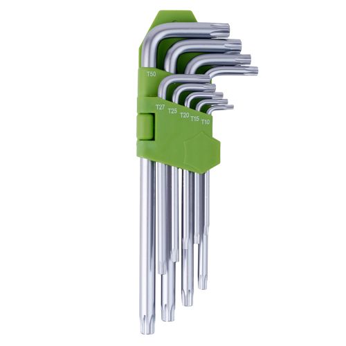Ключ Alloid вигнутий TORX, подовжених, 9шт. (HT-0918)