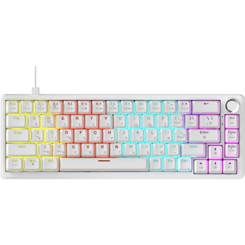 Клавіатура Ajazz AK690 Peach Mist Switch USB UA White (AK690-PM-W)
