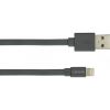 Дата кабель USB 2.0 AM to Lightning 1.0m MFI flat Dark gray Canyon (CNS-MFIC2DG) - Зображення 1