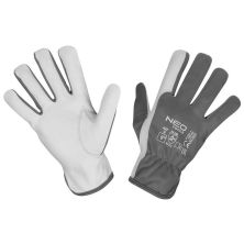 Захисні рукавиці Neo Tools козяча шкіра, р.9, сіро-білий (97-656-9)