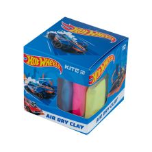 Пластилін Kite Hot Wheels повітряний (12 кольорів.+формочка) (HW23-135)
