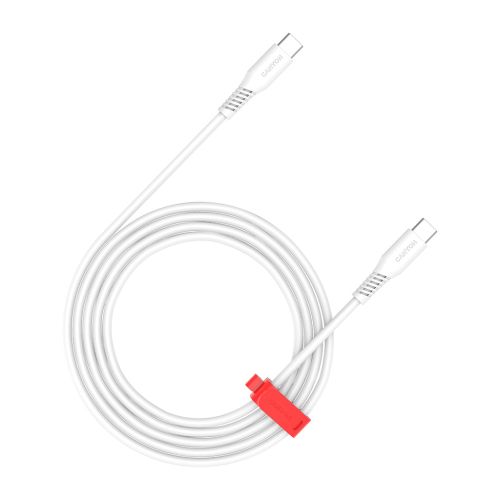 Дата кабель USB-C to USB-C 1.2m CC100SC 100W White Canyon (CNS-CC100SC12W)