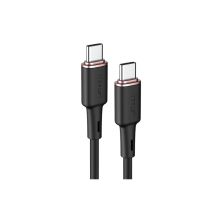 Дата кабель USB-C to USB-C 1.2m 3A 60W silicone C2-03 black Acefast (6974316280729) Дата кабель USB-C to USB-C 1.2m 3A 60W silicone C2-03 black Acefast (6974316280729)