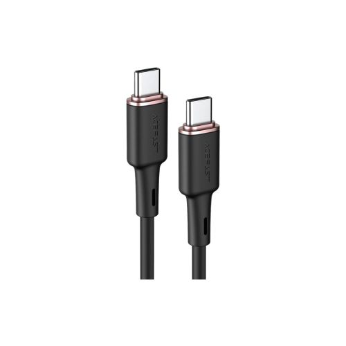 Дата кабель USB-C to USB-C 1.2m 3A 60W silicone C2-03 black Acefast (6974316280729)