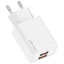 Зарядное устройство Grand-X CH-15W 2xUSB 10.5W Black (CH-15W)