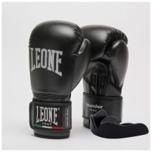 Боксерские перчатки Leone GN383 Thunder Black 14 унцій (GN383_Black_14oz)