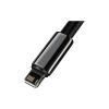 Дата кабель USB 2.0 AM to Lightning 1.0m 2.4A black Baseus (CALWJ-01) - Зображення 1