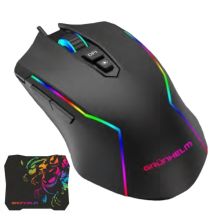 Мышка Grunhelm MS-656WD RGB USB Black + mouse pad (126952)