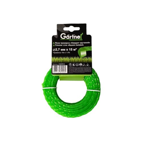 Жилка косильная Gartner Квадрат крученый 2,7 мм × 15 м (41427015)
