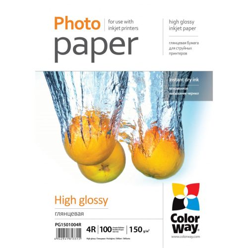 Бумага ColorWay 10x15 150г glossy, 100с (PG1501004R_OEM)