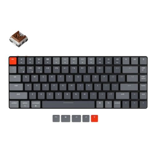 Клавіатура Keychron K3 84 Key Gateron Brown RGB Wireless UA Black (K3B3_KEYCHRON)