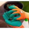 Защитные перчатки Neo Tools детские латекс, полиэстер, дышащая верхняя часть, р.3, оранжевый (97-644-3) - Изображение 2