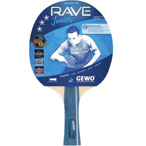 Ракетка для настольного тенниса Gewo Rave Junior FL (10939000011) (931319)